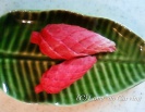 <center>稲穂</center><center>ちょっとしたカービングも素材と器を替えて食卓を華やかに</center>